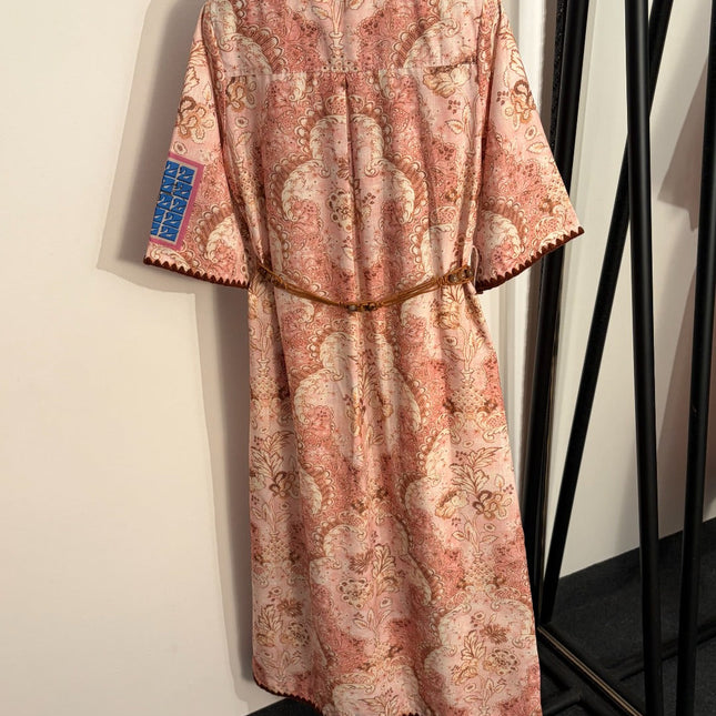 ZIMMERMANN 26S SHORT-SLEEVE WAIST-CINCHED DRESS STYLE 92