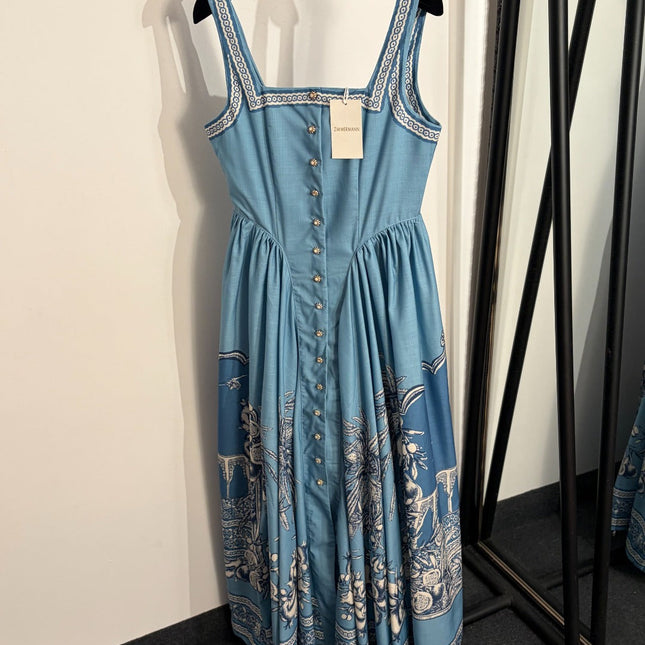 ZIMMERMANN 26S PATTERNED SLIP DRESS STYLE 85