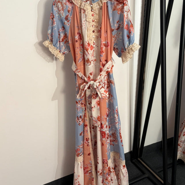 ZIMMERMANN 26S LACE COLLAR SHORT-SLEEVE DRESS STYLE 84