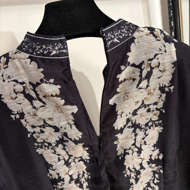 ZIMMERMANN 26S PATTERNED LONG-SLEEVE DRESS STYLE 83