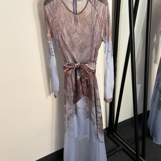 ZIMMERMANN 26S LONG-SLEEVE WAIST-CINCHED DRESS STYLE 52