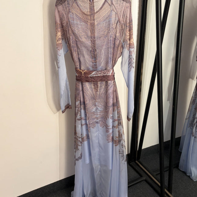 ZIMMERMANN 26S LONG-SLEEVE WAIST-CINCHED DRESS STYLE 52