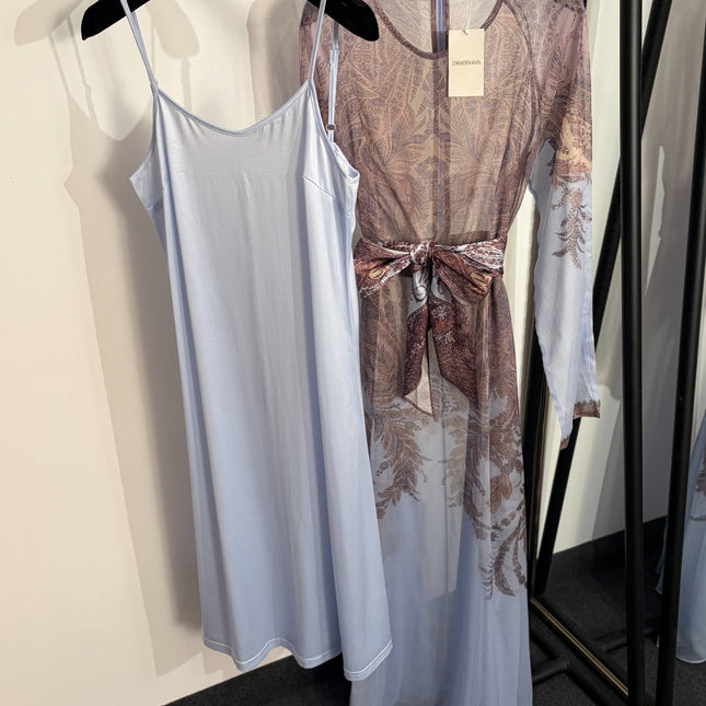ZIMMERMANN 26S LONG-SLEEVE WAIST-CINCHED DRESS STYLE 52