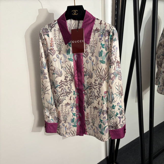 GUCCI 26S LONG-SLEEVE COLLARED SHIRT 381
