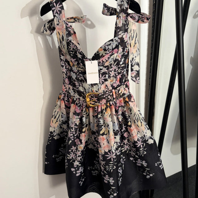 ZIMMERMANN 26S FLORAL DRESS WITH BELT STYLE 17