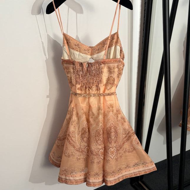 ZIMMERMANN 26S PATTERNED CAMI DRESS STYLE 10