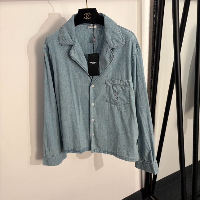 YSL 26S LONG SLEEVE DENIM SHIRT 417