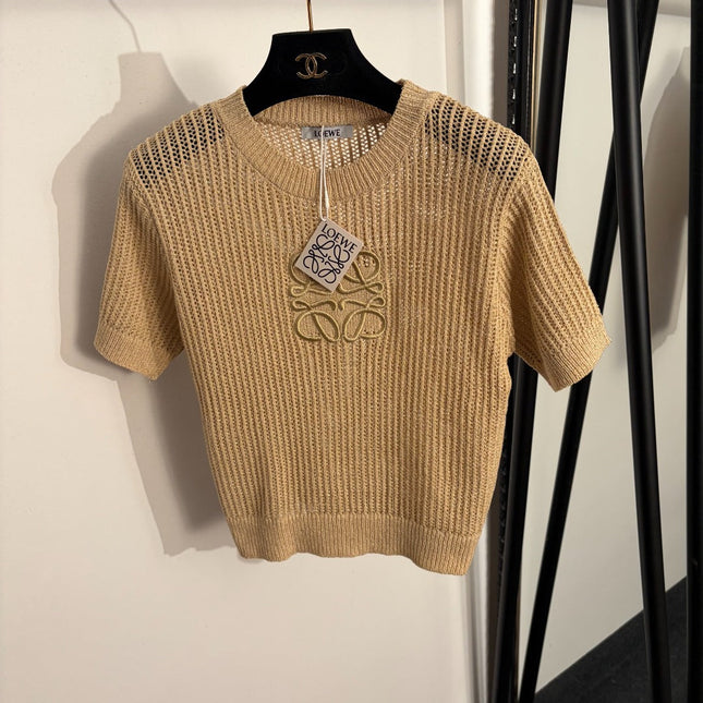 LOEWE 26S SHORT SLEEVE KNIT TOP 485