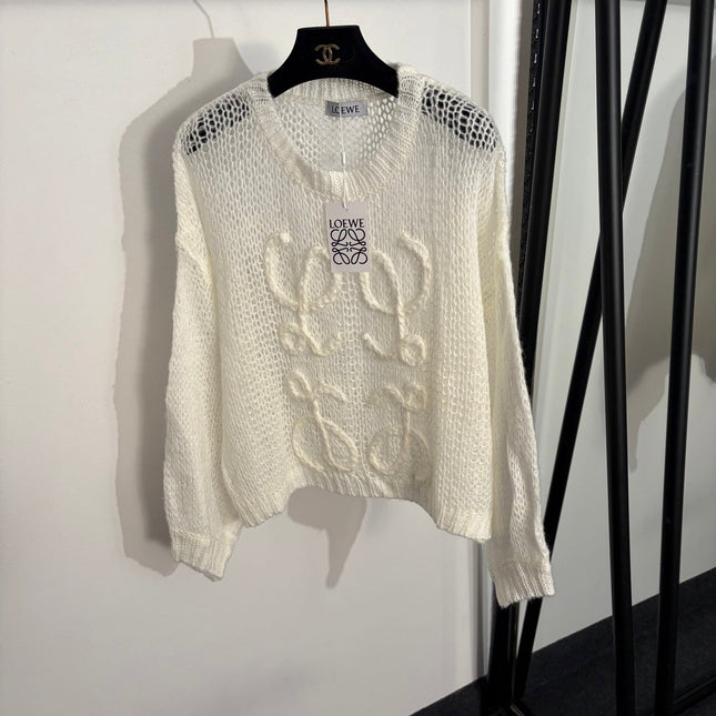 LOEWE 26S OPEN KNIT LONG SLEEVE SWEATER 452