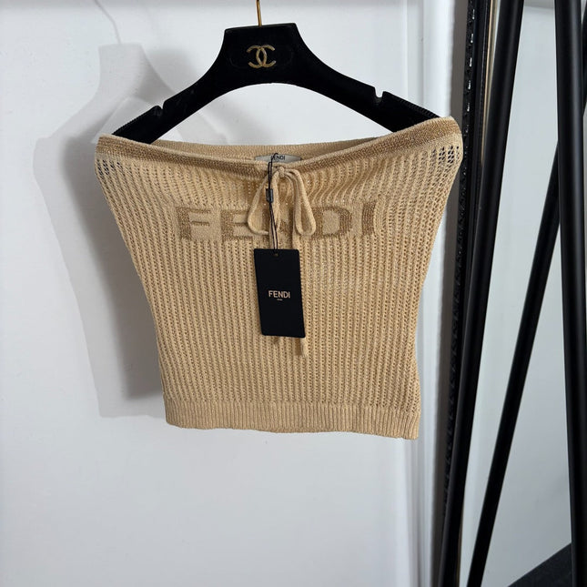 FENDI 26S KNIT BANDEAU TOP 392