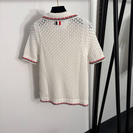 THOM 26S SHORT SLEEVE POLO KNIT TOP STYLE 259