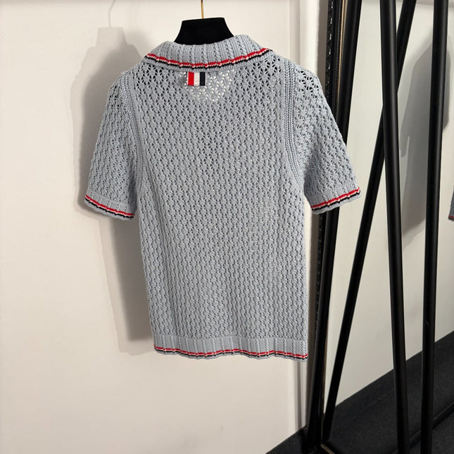 THOM 26S SHORT SLEEVE POLO KNIT TOP STYLE 261