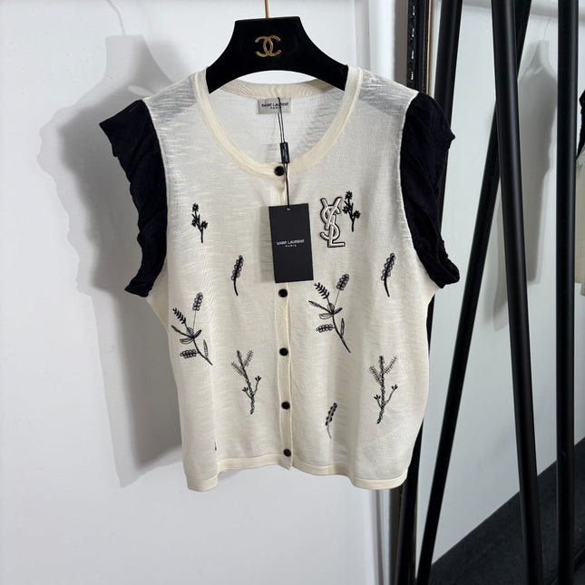 YSL 26S KNIT VEST TOP 383