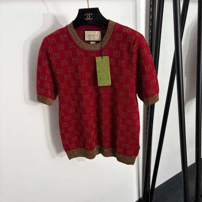 GUCCI 26S SHORT-SLEEVE KNIT T-SHIRT 477
