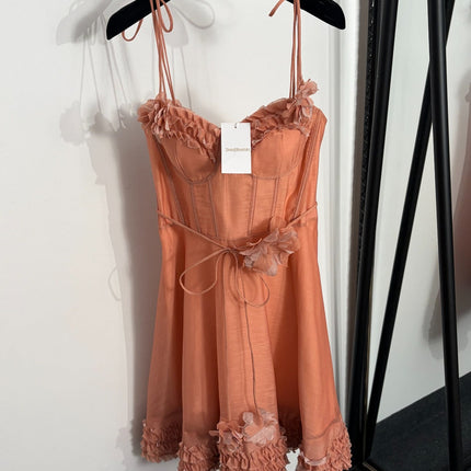 ZIMMERMANN 26S RUFFLED CORSET MINI DRESS 272