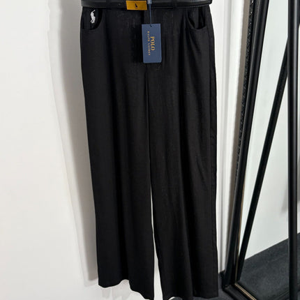 RALPH LAUREN 26S HIGH WAIST WIDE LEG PANTS 436