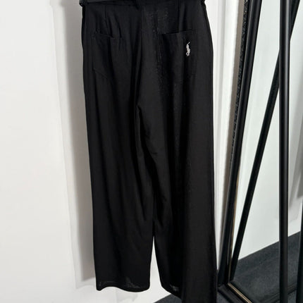 RALPH LAUREN 26S HIGH WAIST WIDE LEG PANTS 436