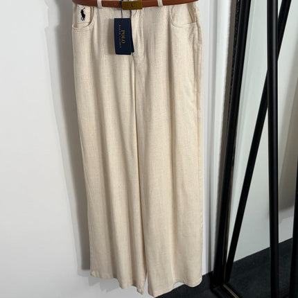 RALPH LAUREN 26S HIGH WAIST WIDE LEG PANTS 438