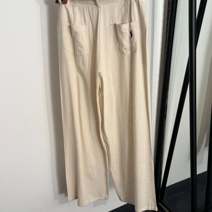RALPH LAUREN 26S HIGH WAIST WIDE LEG PANTS 438