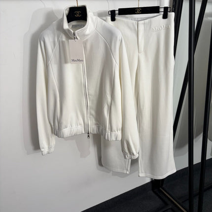 MAXMARA 26S ZIP-UP JACKET & STRAIGHT-LEG PANTS SET 369