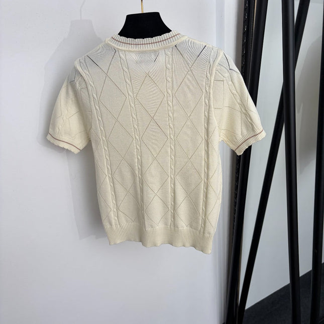 CHANEL 26S SHORT-SLEEVE KNIT TOP 1466