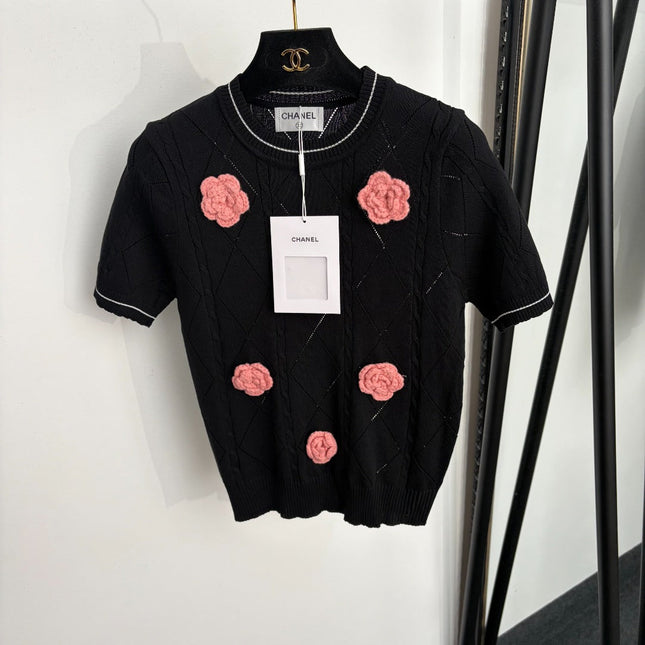 CHANEL 26S SHORT-SLEEVE KNIT TOP 1465