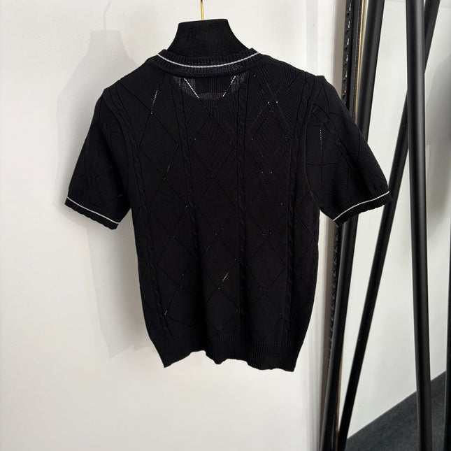 CHANEL 26S SHORT-SLEEVE KNIT TOP 1465