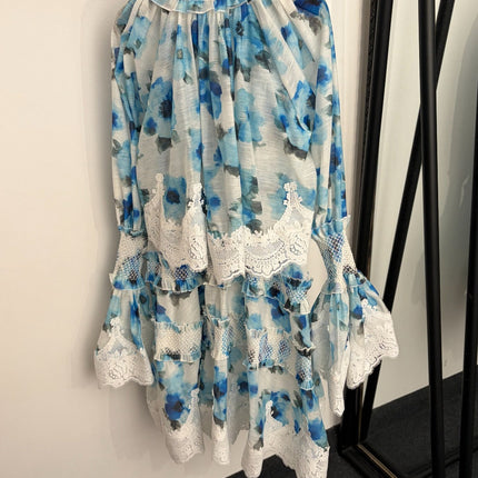 ZIMMERMANN 26S LACE-TRIM SMOCKED MINI DRESS 268
