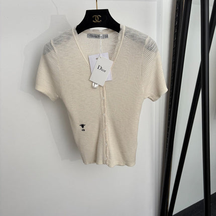 DIOR 26S SHORT-SLEEVE KNIT CARDIGAN 1395