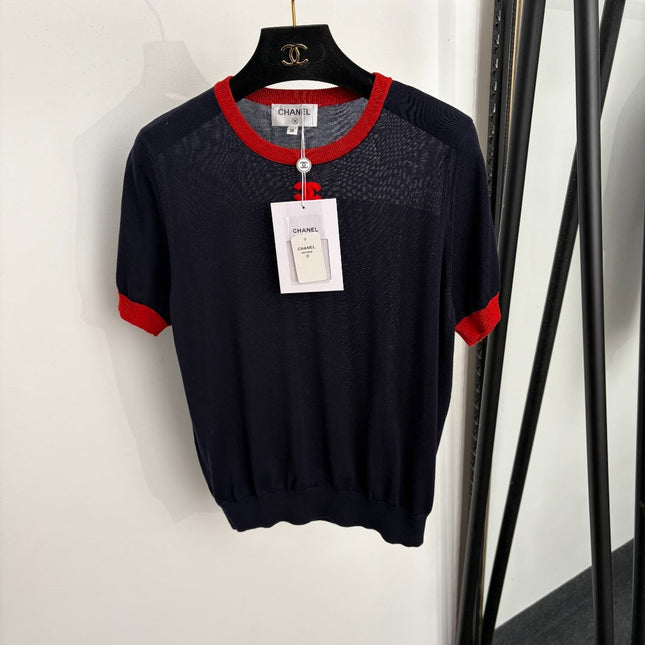 CHANEL 26S SHORT-SLEEVE KNIT TOP 1354