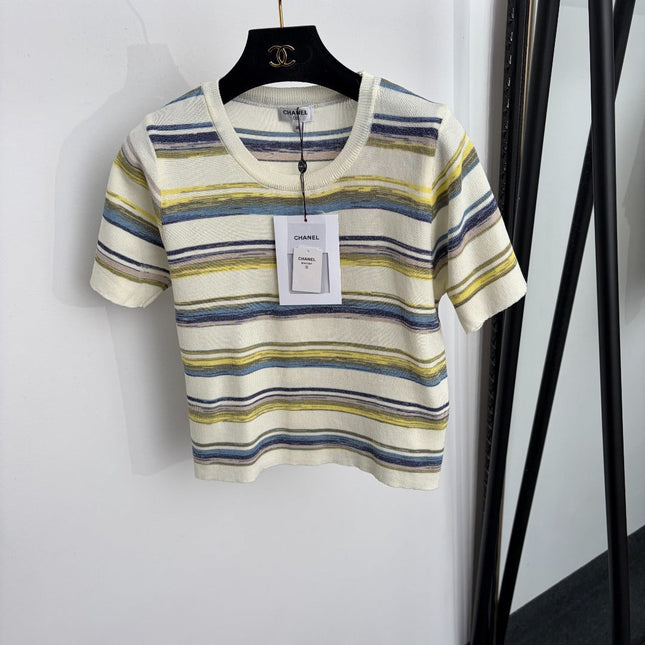 CHANEL 26S SHORT-SLEEVE KNIT TOP 1353