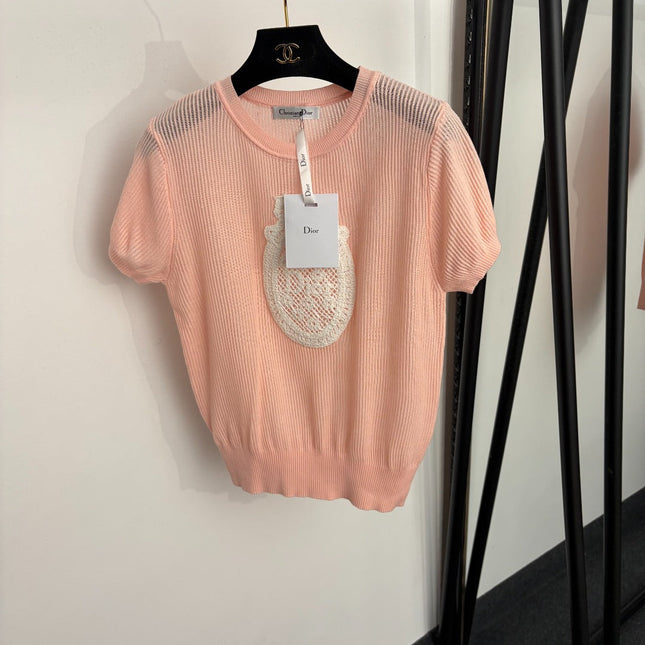 DIOR 26S SHORT-SLEEVE KNIT TOP 1394