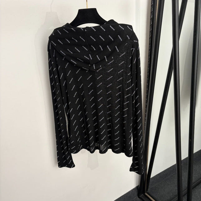 BALENCIAGA 26S HOODED LONG-SLEEVE TOP 327