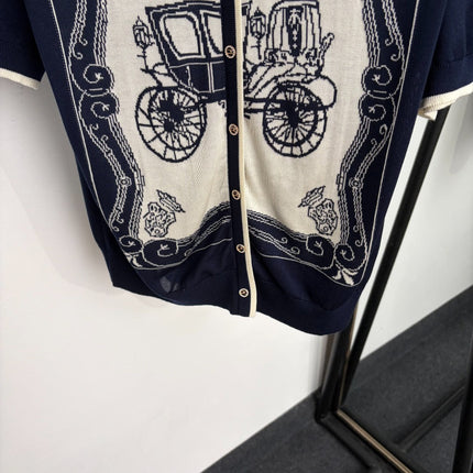HERMES 26S SHORT-SLEEVE KNIT TOP 645