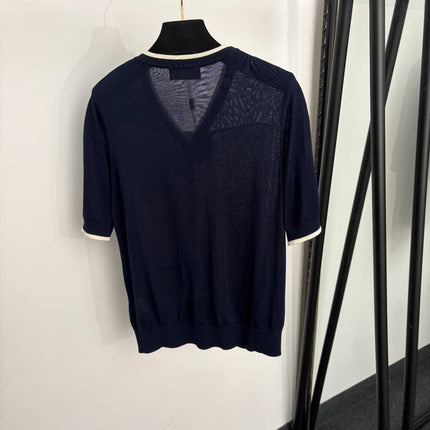 HERMES 26S SHORT-SLEEVE KNIT TOP 645