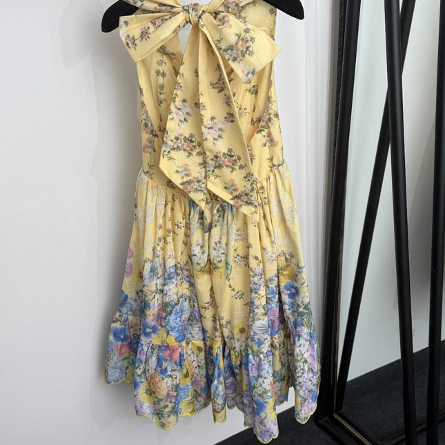 ZIMMERMANN 26S LACE-TRIM FLORAL MINI DRESS 286