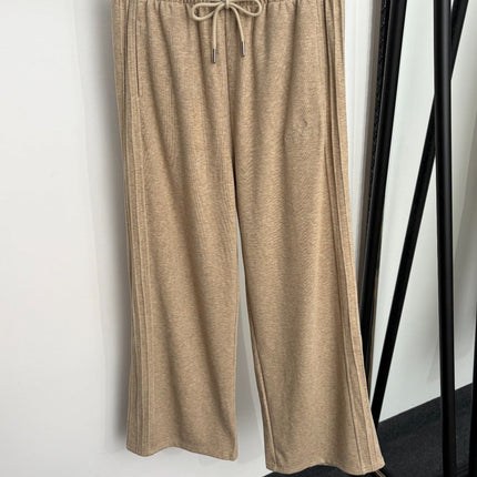 LORO PIANA 26S ZIP-UP HOODIE WIDE-LEG PANTS SET 1000