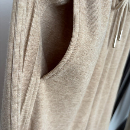 LORO PIANA 26S ZIP-UP HOODIE WIDE-LEG PANTS SET 1000