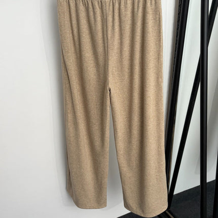 LORO PIANA 26S ZIP-UP HOODIE WIDE-LEG PANTS SET 1000