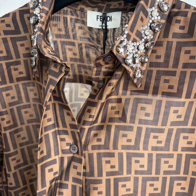 FENDI 26S LONG-SLEEVE SHIRT 400