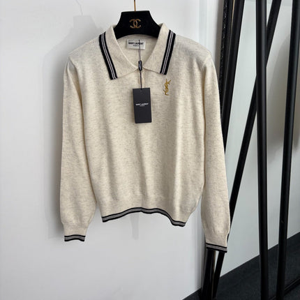 YSL 26S POLO COLLAR KNIT SWEATER 450
