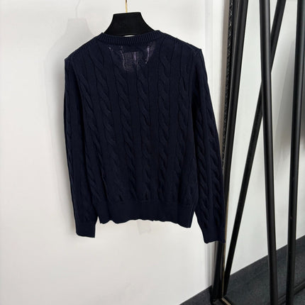 RALPH LAUREN 26S BEAR-EMBROIDERED CABLE-KNIT CARDIGAN 675