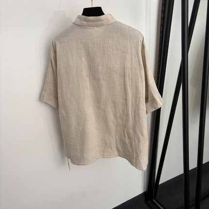 LORO PIANA 26S SHORT-SLEEVE LINEN PANTS SET 997