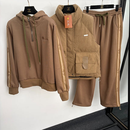 LORO PIANA 26S THREE-PIECE HOODED TRACKSUIT 979