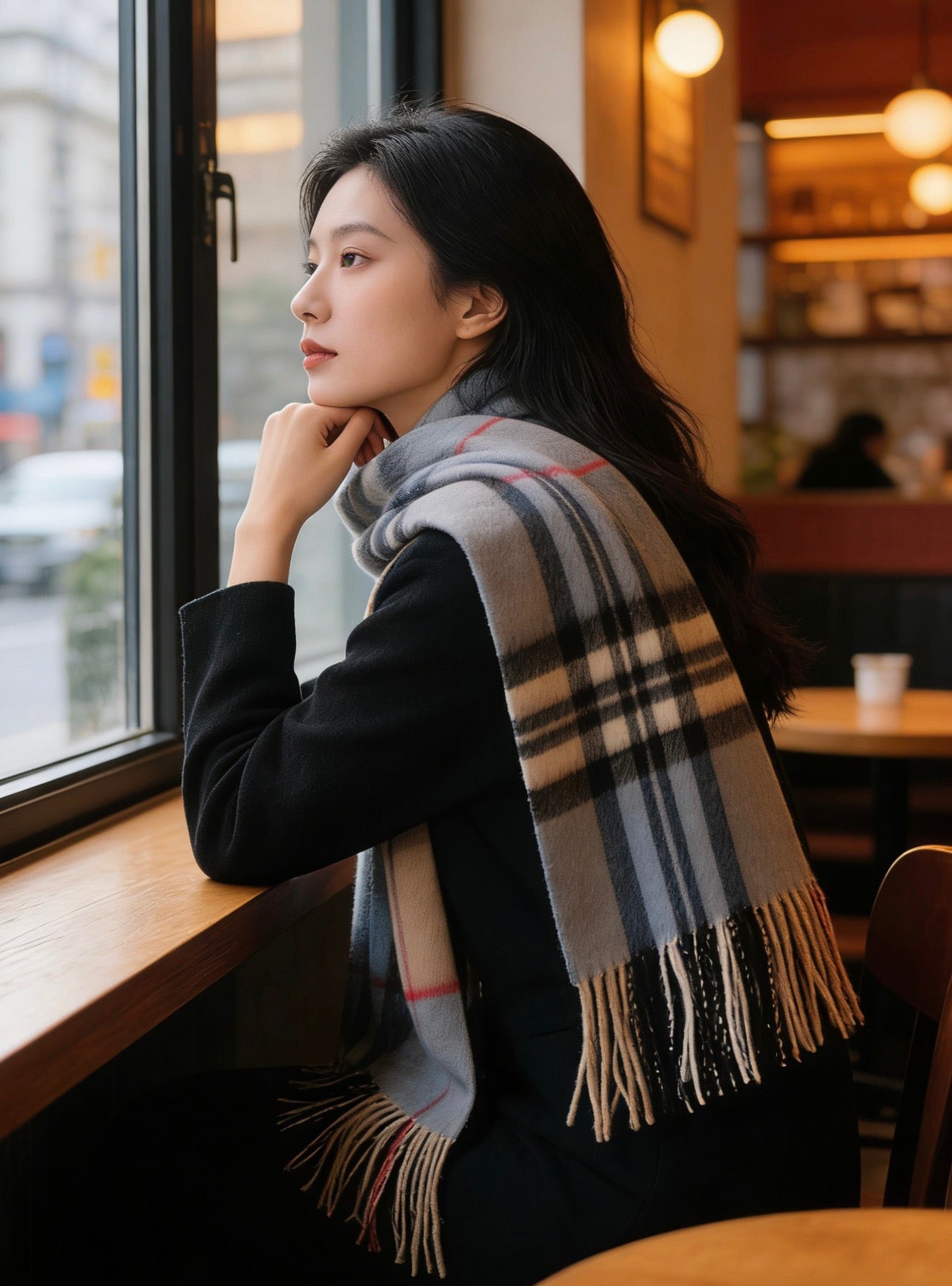 BURBERRY 26S SCARF 168CM IN CASHMERE 163808