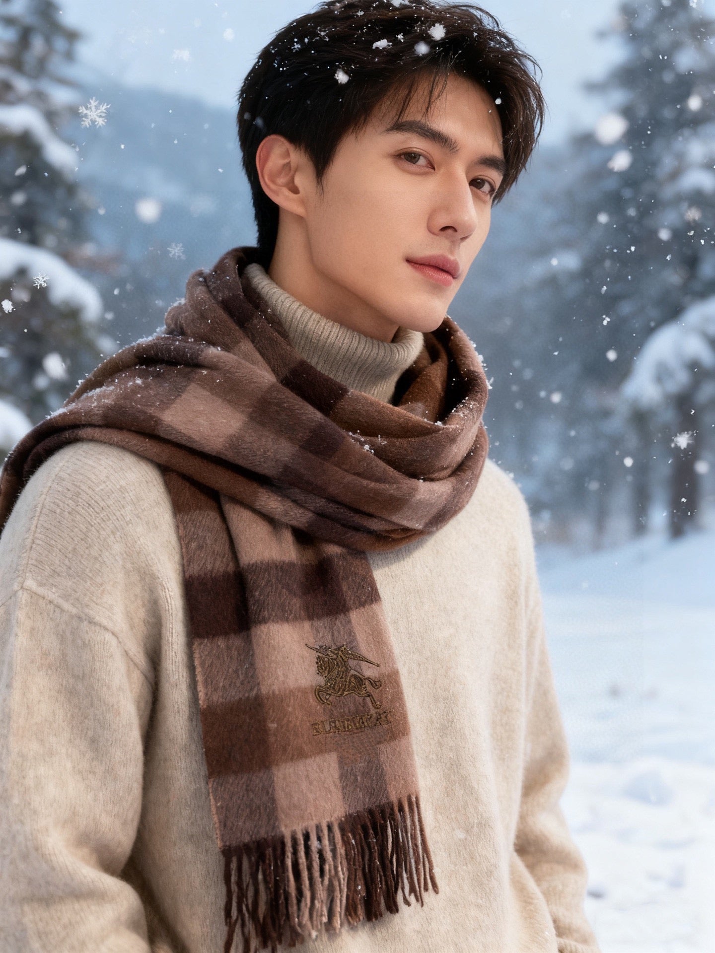 BURBERRY 26S SCARF 180CM IN CASHMERE 163814