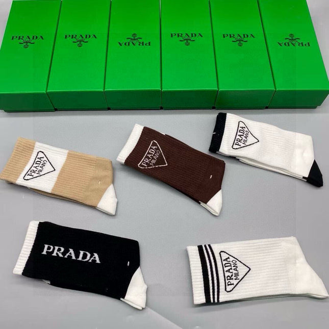 PRADA 26S CREW SOCKS 177242 (1 BOX)