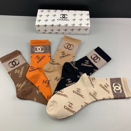 CHANEL 26S CREW SOCKS 405393 (1 BOX)