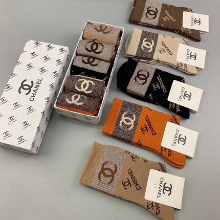 CHANEL 26S CREW SOCKS 405393 (1 BOX)