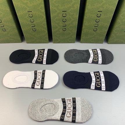 GUCCI 26S NO-SHOW SOCKS 407194 (1 BOX)
